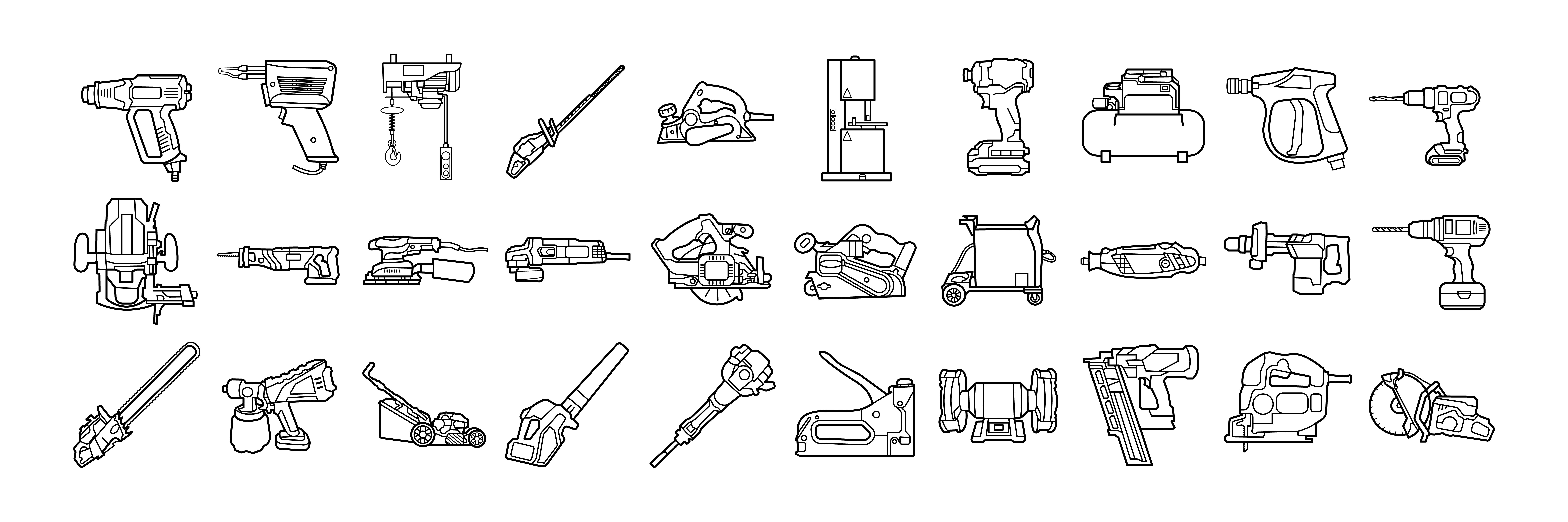 set of power tools