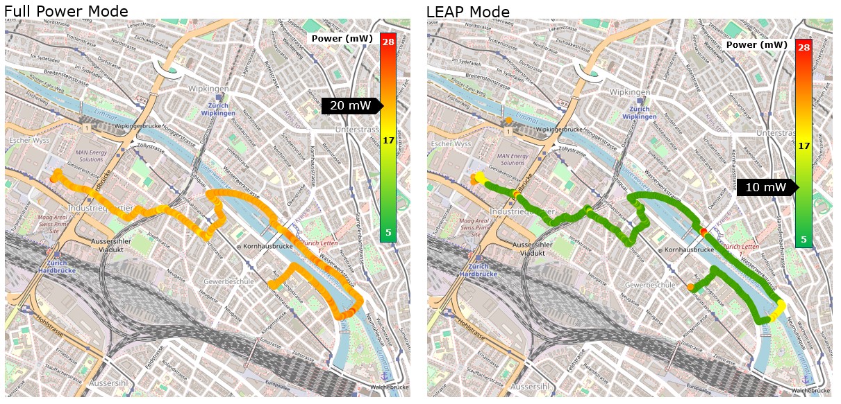 visual presenting LEAP performance in the city center